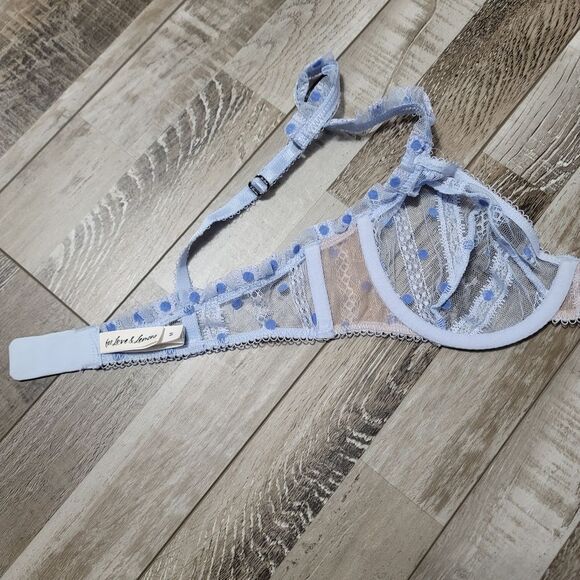 For Love & Lemons Periwinkle Harper Ruffle Bra Size Medium - Picture 4 of 8